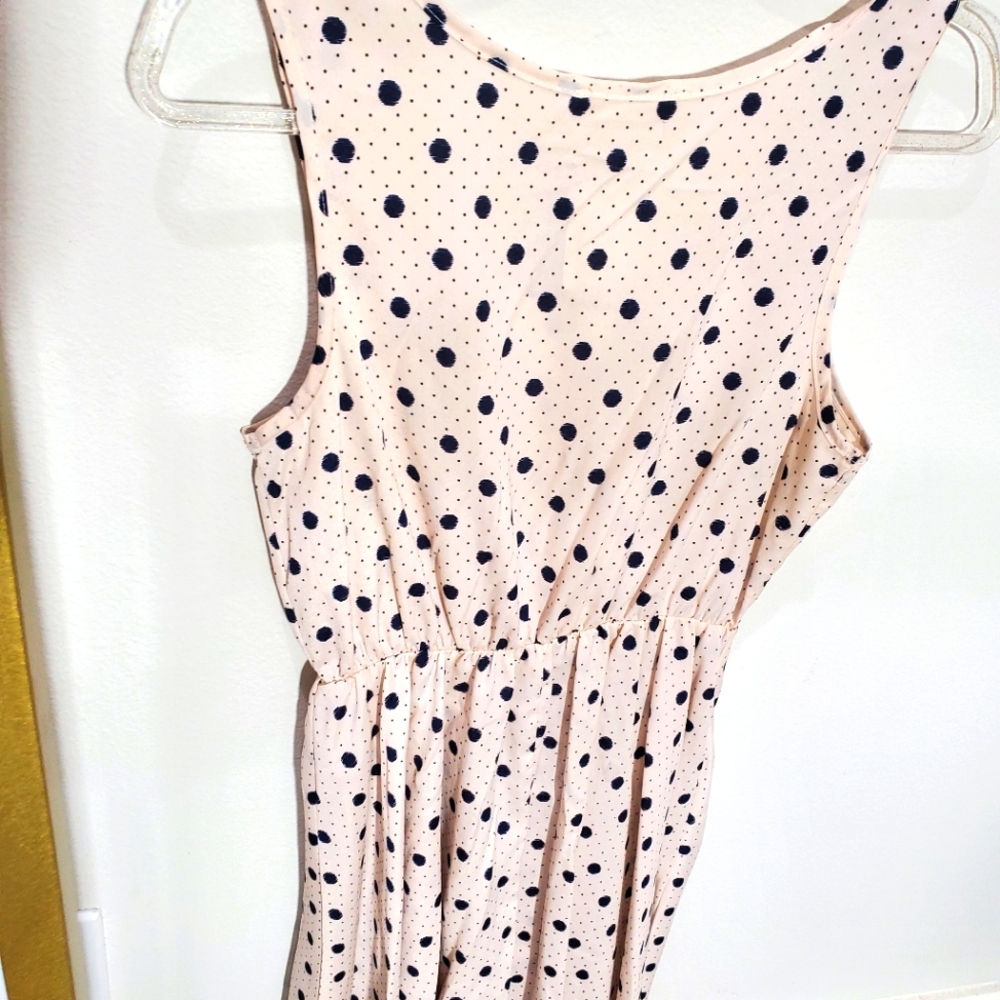 Cream Polka-dot Dress